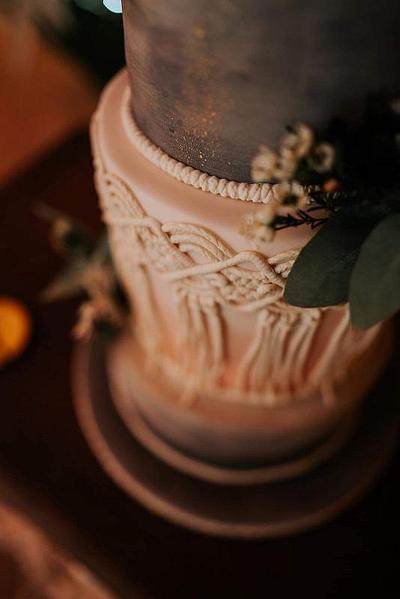 Boho macrame wedding cake - Cake by RockCakes