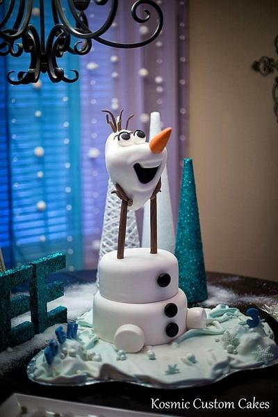 3D Olaf - Cake by Kosmic Custom Cakes