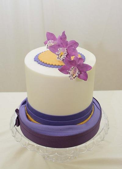 Purple Cymbidiums - Cake by Sugarpixy