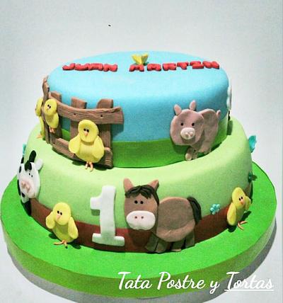 Torta animalitos de la granja - Cake by Tata Postres y Tortas