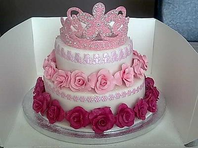 Tiara Christening cake  - Cake by Jacqui's Cupcakes & Cakes