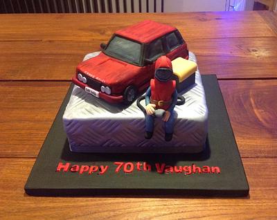 Range Rover and shot blaster cake - Cake by Cakes Honor Plate