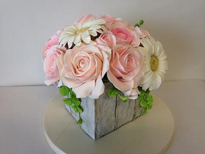 Pastel sugar flowers, Flores de azucar - Cake by Simply Sweet Shop