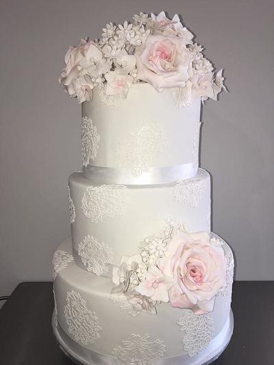 Beautiful 3 Tier Wedding Cake - Cake by Rimma: www.rimmascakes.com.au