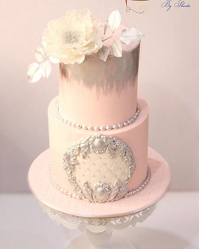Pink and Silver Bling ! - Cake by Signature Cake By Shweta