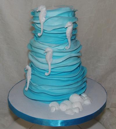 Beach and Seahorse Birthday Cake - Cake by DaniellesSweetSide