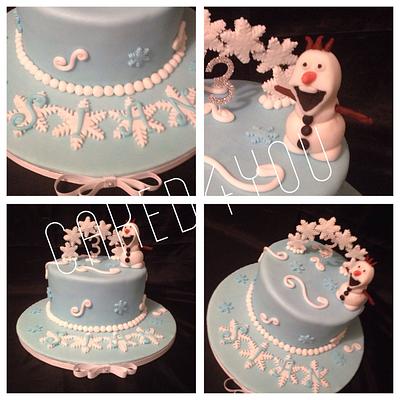 Frozen theme  - Cake by Clare Caked4you