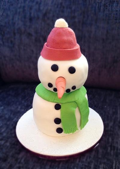 Snowman Sponge Cake - Cake by Caron Eveleigh