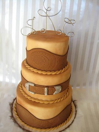 Cowboy Up Wedding Cake - Cake by Molly Steffens