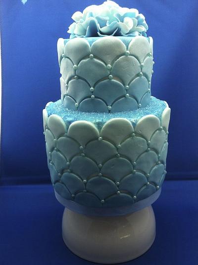 Blue 'Wave' cake - Cake by Sonia