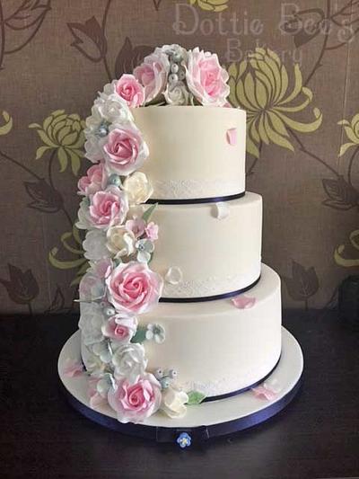Rose Cascade - Cake by Karen Bryant