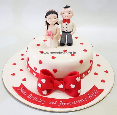 Anniversary and Birthday cake - Cake by Sweet Mantra Homemade Customized Cakes Pune