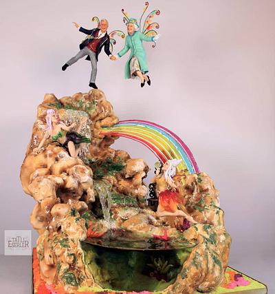Queen Elizabeth and Prince Charles in Fairyland - Cake by Eser iden