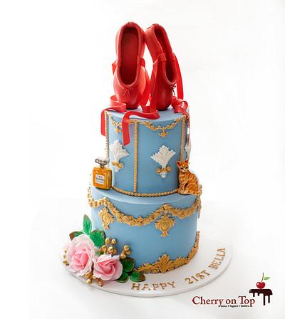 Red Ballet Shoes - Cake by Cherry on Top Cakes