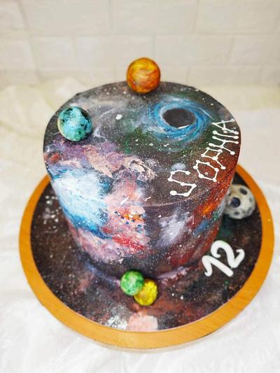 Galaxy cake - Cake by RekaBL86