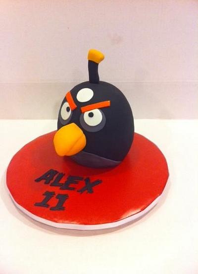 Black angry bird - Cake by Woodcakes
