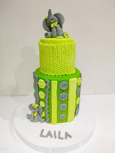 Baby shower cake by lolodeliciouscake 💚🤍 - Cake by Lolodeliciouscake