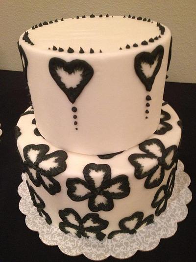 black and white cake lace - Cake by Samantha Corey