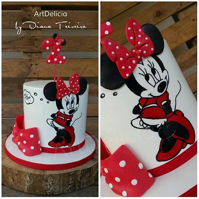 Minnie Cake (Hand Painted) - Cake by Unique Cake's Boutique