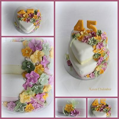 45th Wedding Anniversary! - Cake by Karen Dodenbier