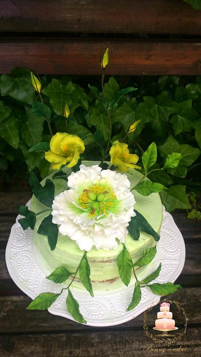 Green flowers for my best friend - Cake by Benny's cakes
