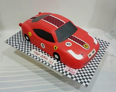 Ferrari in Cream  - Cake by Michelle's Sweet Temptation