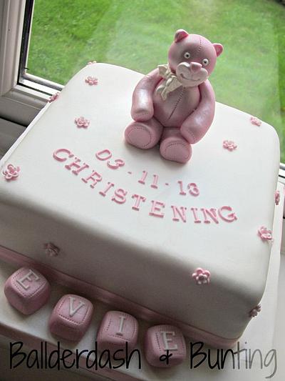 Simple Christening Cake - Cake by Ballderdash & Bunting