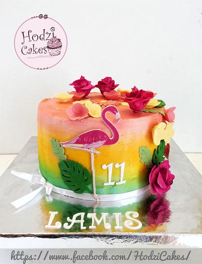 Flamingo Cake - Cake by Hend Taha-HODZI CAKES
