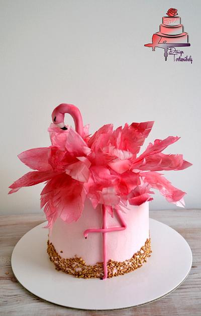 Flamingo Cake - Cake by Krisztina Szalaba