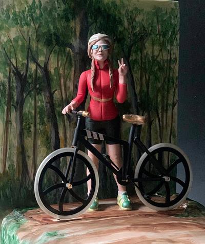 mountain cycling  - Cake by Dsweetcakery