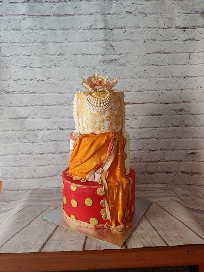 Jewelled Sari Cake  - Cake by Dr RB.Sudha