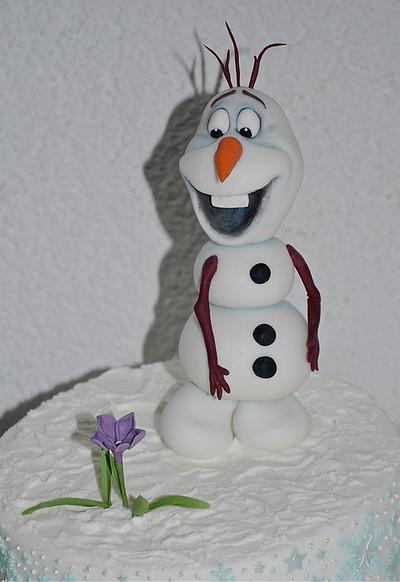 Frozen - Olaf the snowman - Cake by Simone Barton