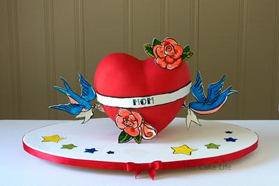 Tattoo themed baby shower cake - Cake by The Cake Life