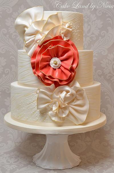 fabric wedding cake - Cake by Nivia