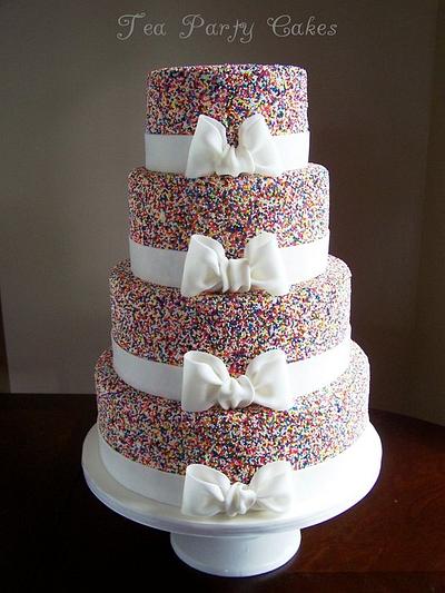 Rainbow Sprinkles Wedding - Cake by Tea Party Cakes