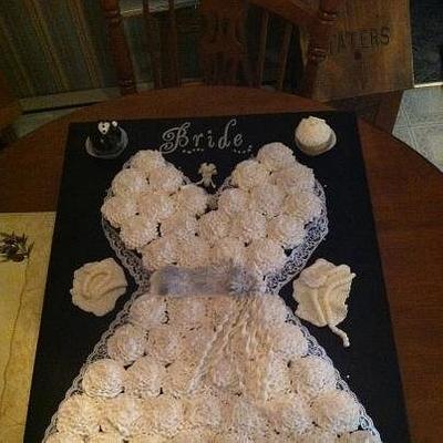Cupcake Wedding Dress - Cake by Patty Cake's Cakes