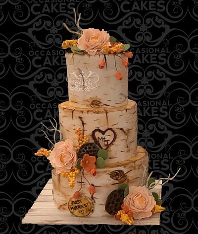 Birch Bark Wedding Cake - Cake by Occasional Cakes
