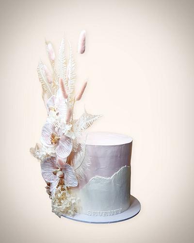 Seventy's birthday cake  - Cake by The Custom Piece of Cake