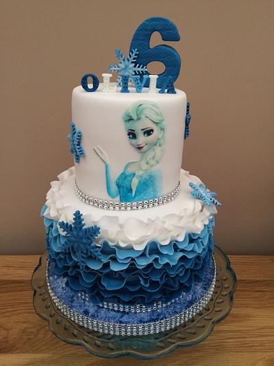 Frozen 2 Tier Cake - Cake by HeatherAsling