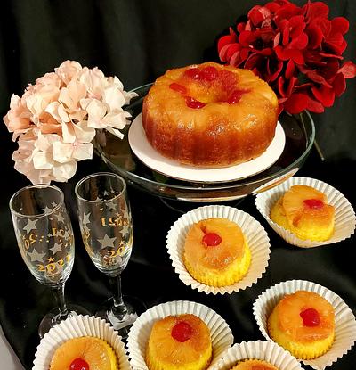 Mini pineapple upside down pound cake and jumbo cupcakes - Cake by Celene's Confections