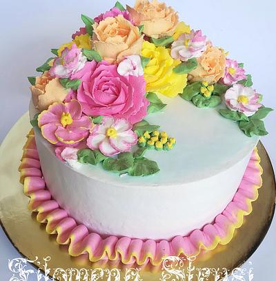 Flower cake  - Cake by Filomena