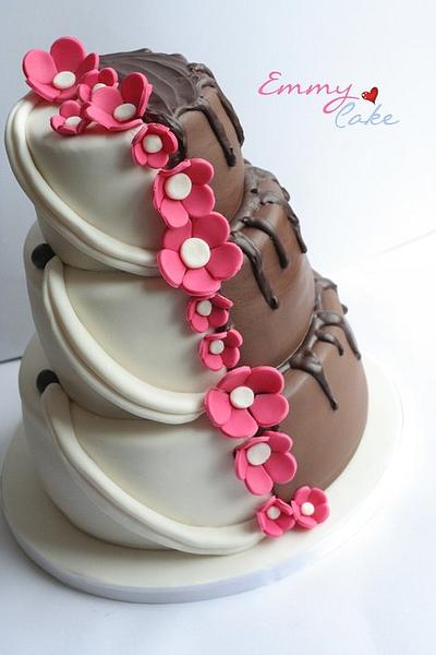 chocolate bride and groom wedding cake - Cake by Emmy 