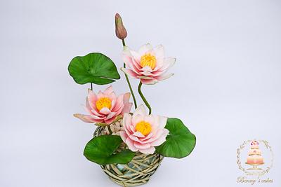 My water lily for the Magnificent Bangladesh - An International Cake Art Collaboration - Cake by Benny's cakes