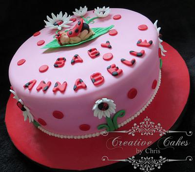 LadyBug Baby Shower - Cake by Creative Cakes by Chris