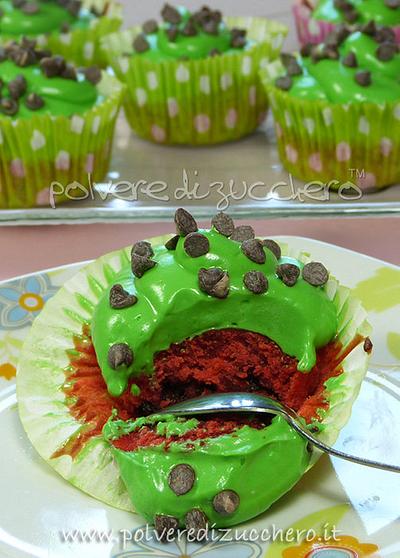 watermelon cupcakes with tutorial and recipe - Cake by Paola