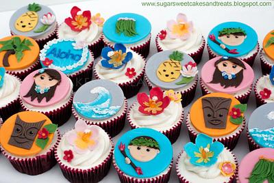 Hula Themed Cupcakes - Cake by Angela, SugarSweetCakes&Treats