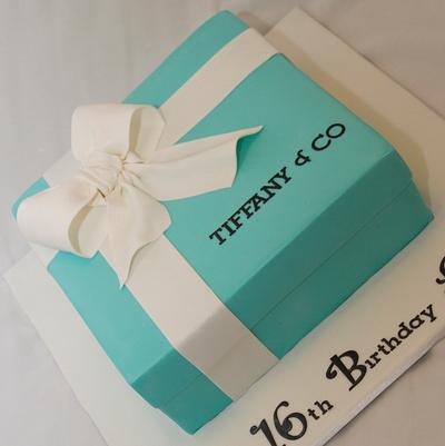 Tiffany & Co gift box cake - Cake by Koulas Cake Creations