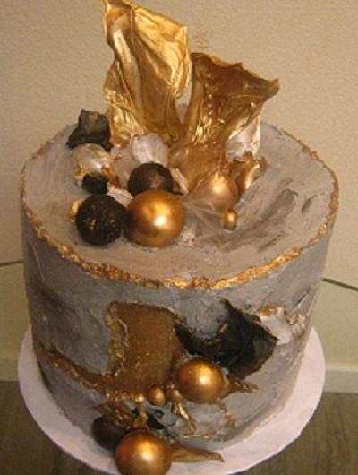 Buttercream concrete fault line cake - Cake by Cakeicer (Shirley)