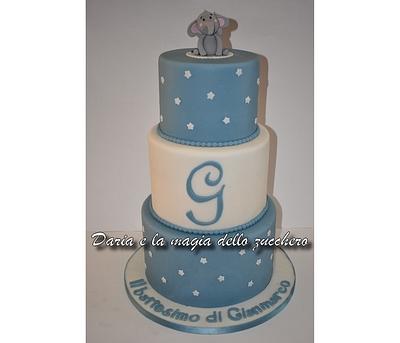 Baby Elephant baptism cake - Cake by Daria Albanese