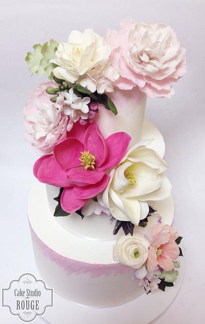 Floral wedding cake - Cake by Ceca79